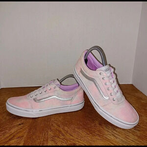 vans old skool Missy size 6 pink Tie Dye patern Low Top (208 Box 24)